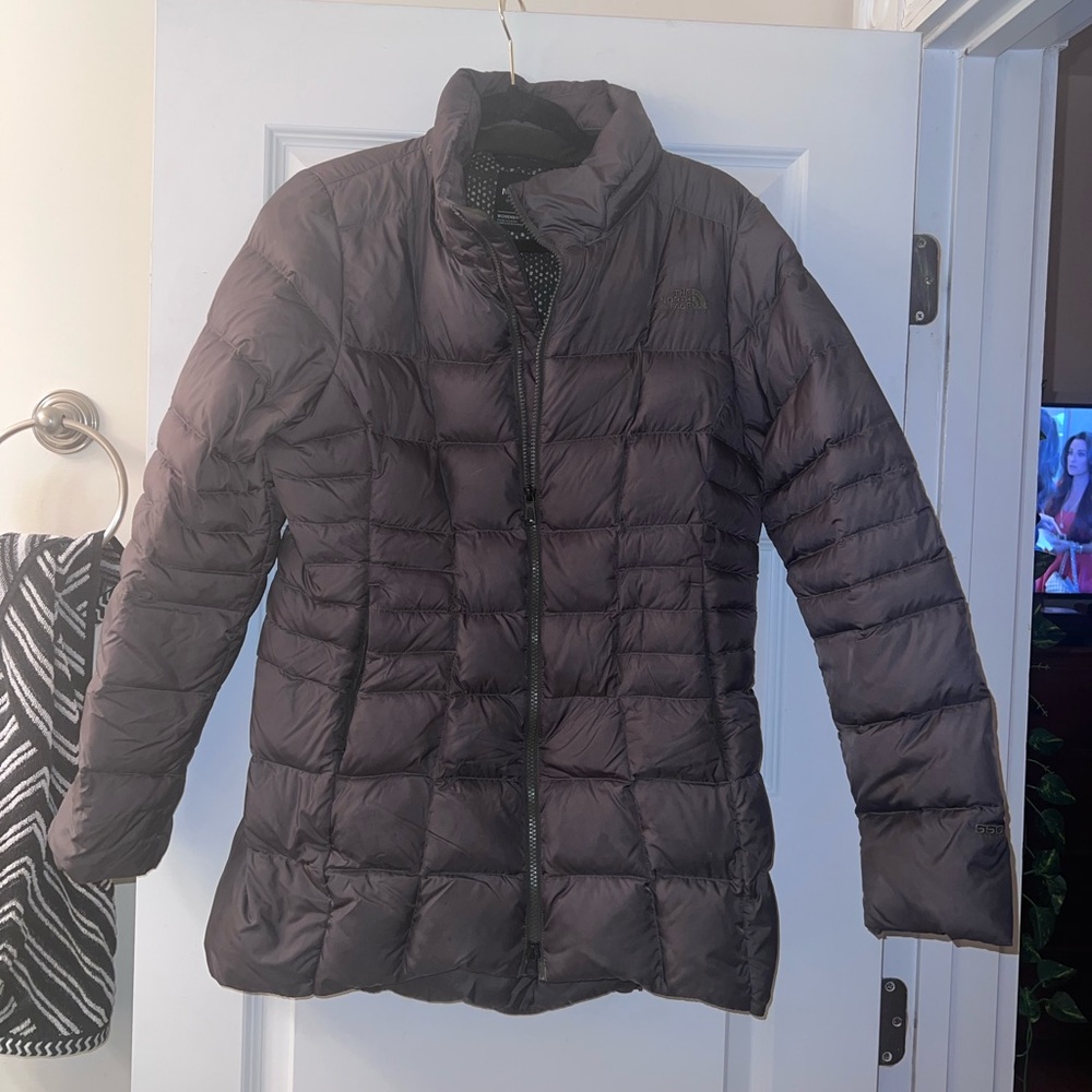 Olive Green North Face Coat - Size Medium
